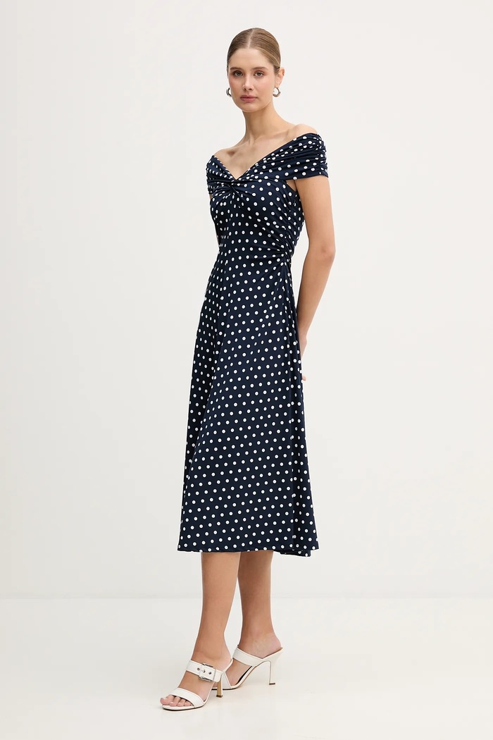 Haljina MICHAEL Michael Kors MR683GLKA7 mornarsko plava SS26