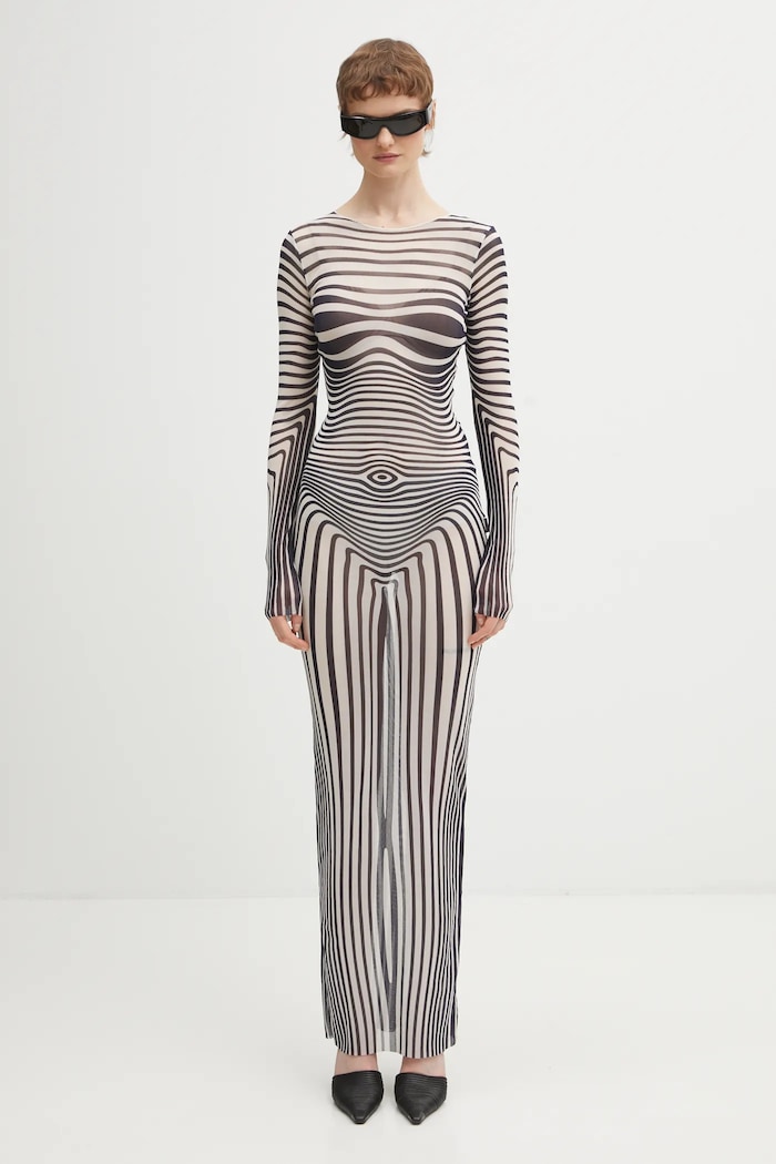 Платье Jean Paul GAULTIER Morphing Stripes 26.01.W.DR132.M019P тёмно-синий