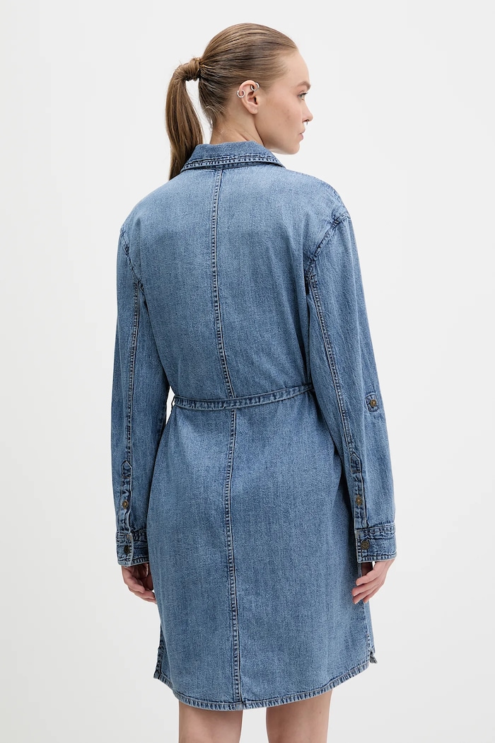 Ruházat Guess Jeans pamut ruha W6RK26.D5M81 kék