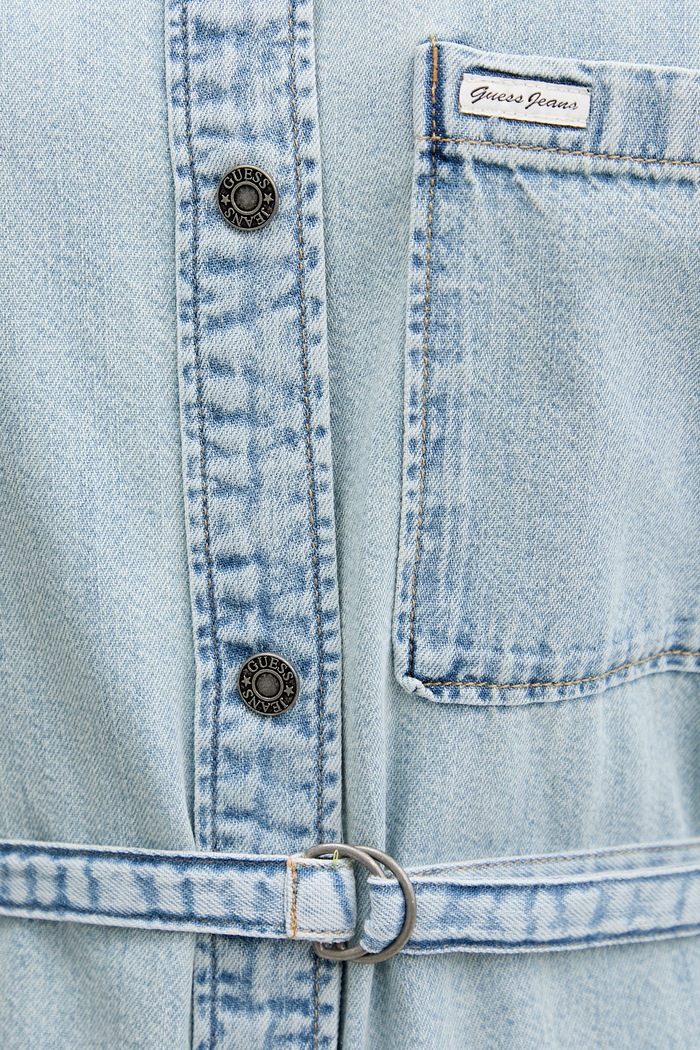Φόρεμα τζιν Guess Jeans W6RK26.D5M83 μπλε