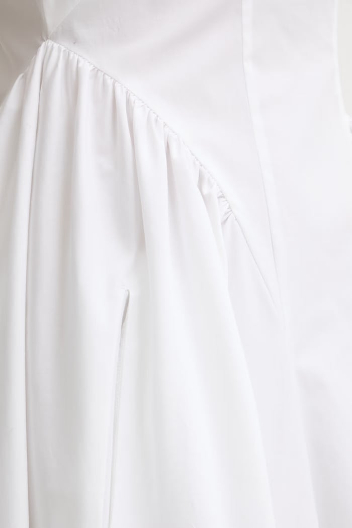 Marella rochie princess din bumbac cu elastan ENFASI 2613221082200 alb