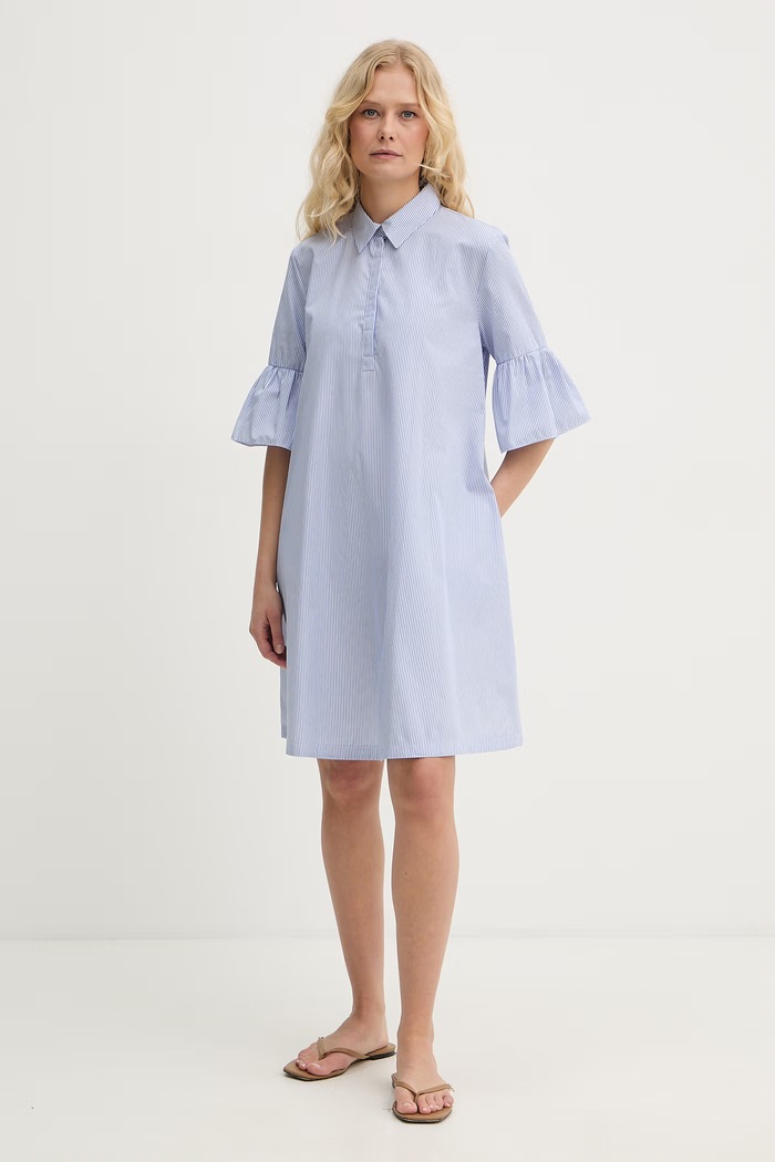 Marella sukienka babydoll bawełniana Emme by Marella niebieski 2615221192200