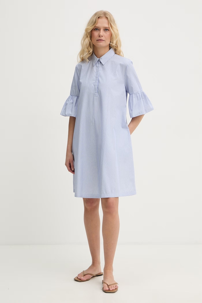 Marella sukienka babydoll bawełniana Emme by Marella niebieski 2615221192200