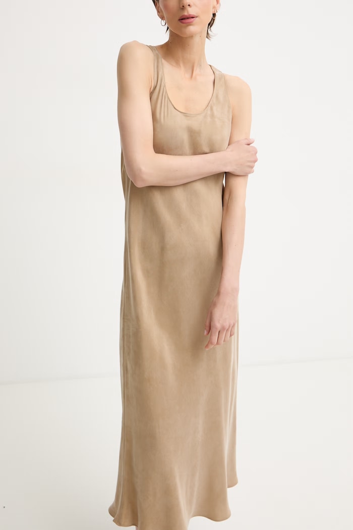 Marella sukienka letnia z lyocellu Emme by Marella beżowy 2615221212200