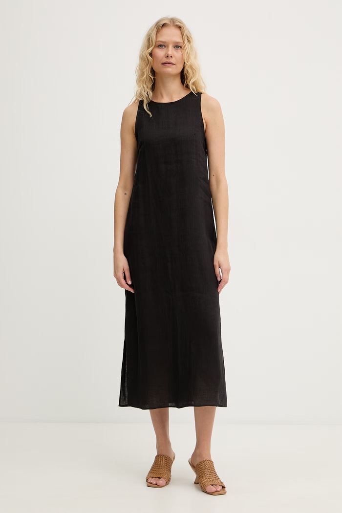Odzież Marella sukienka letnia lniana Emme by Marella 2615221352200 czarny
