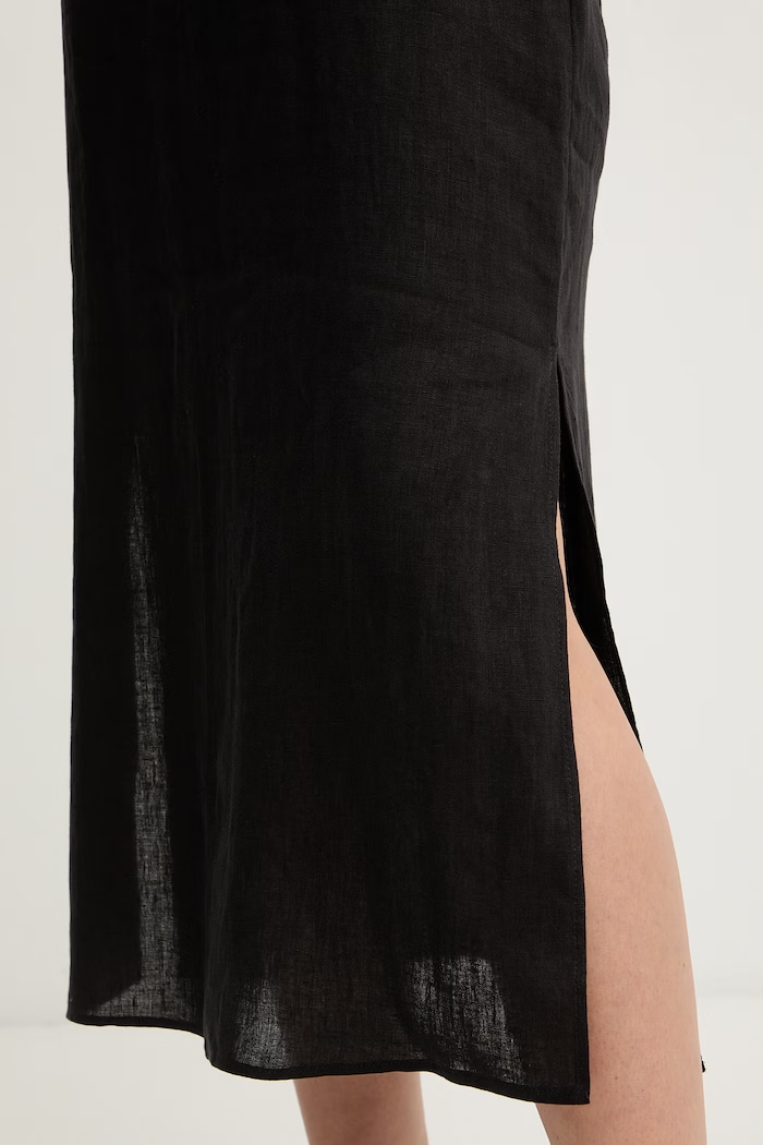 Marella sukienka letnia lniana Emme by Marella 2615221352200 czarny