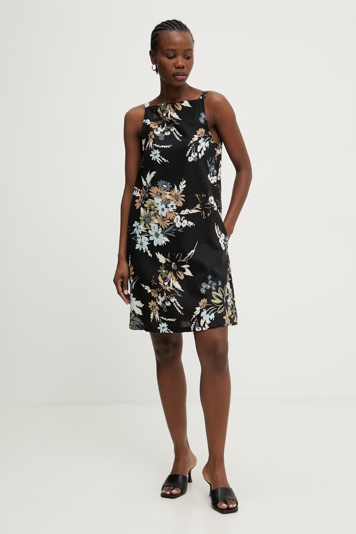 Marella sukienka z lnem Emme by Marella 2615221382200 czarny SS26