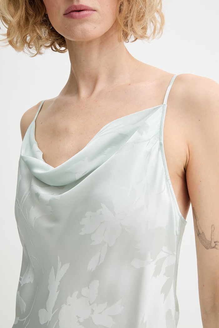 Calvin Klein sukienka bieliźniana z wiskozy LV044F011G zielony