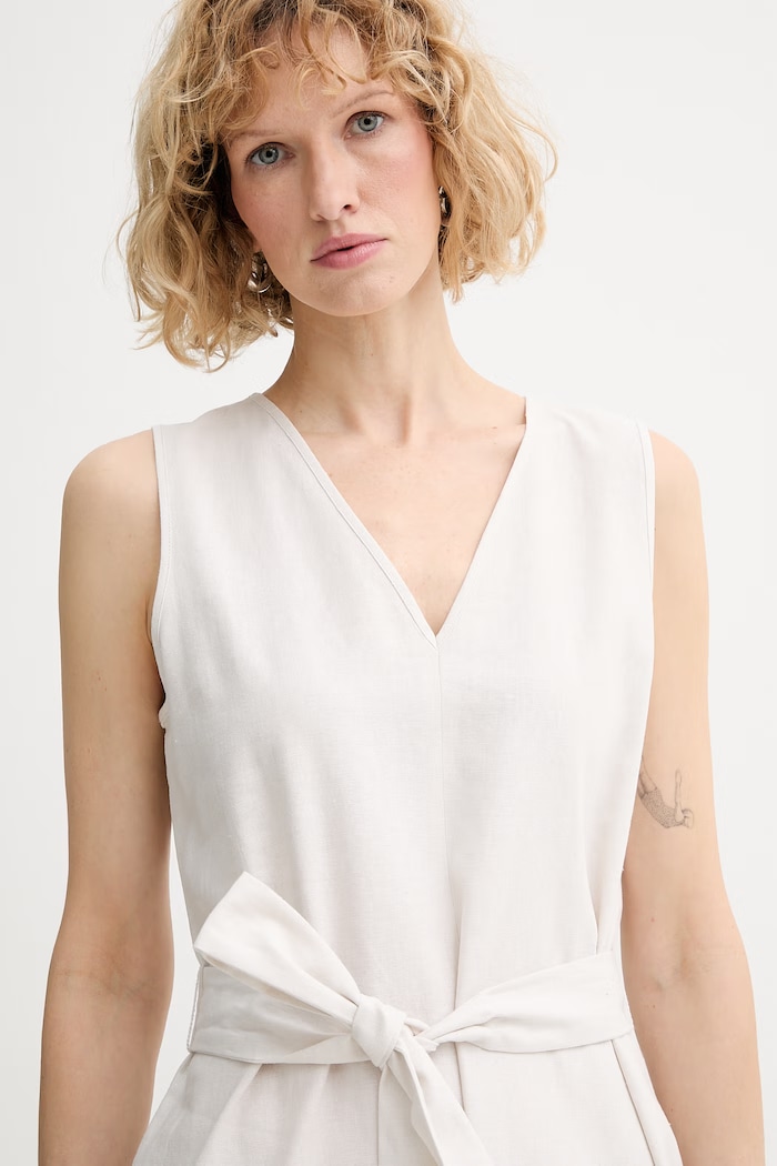 Calvin Klein rochie de vară cu in bej LV044F040G