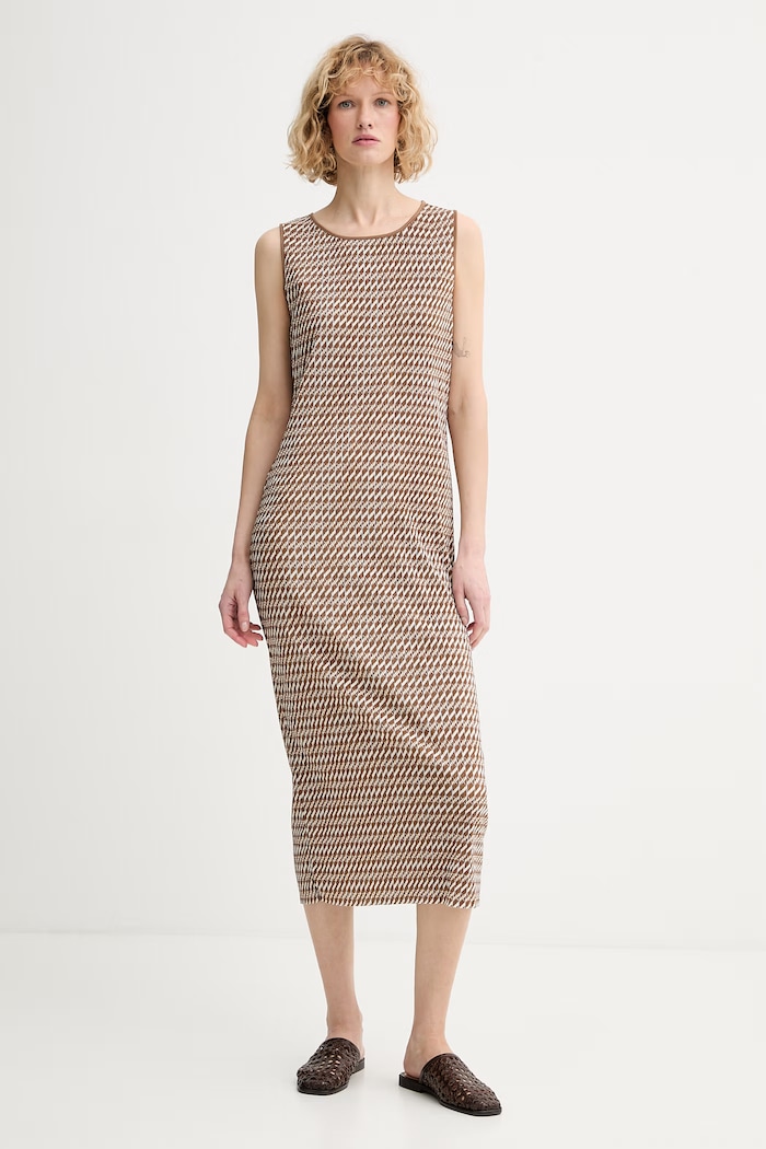 Calvin Klein letné šaty LV044F231G hnedá SS26