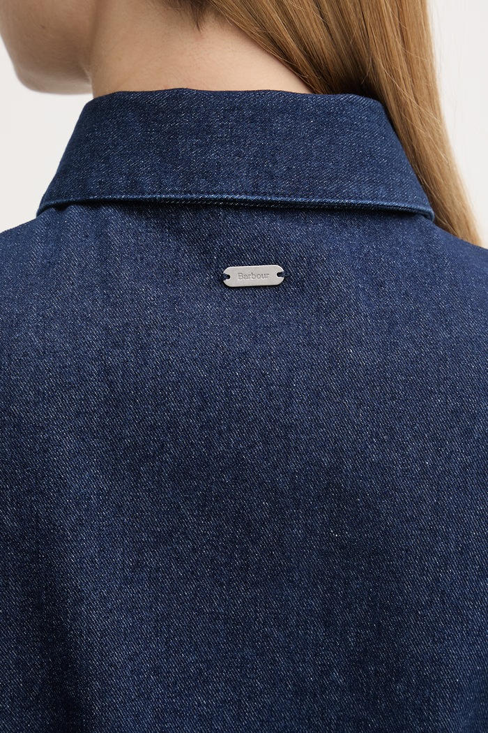 Barbour šaty rifľové Maia LDR0987 tmavomodrá