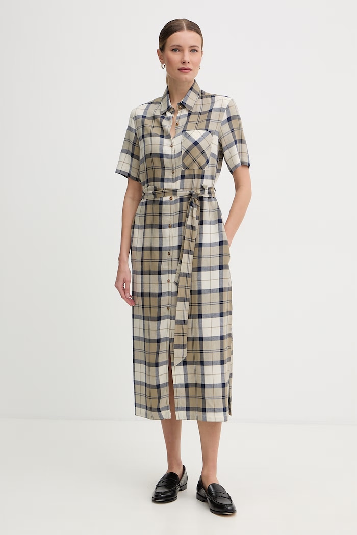 Barbour rochie cu adaos de in Fern verde LDR0988