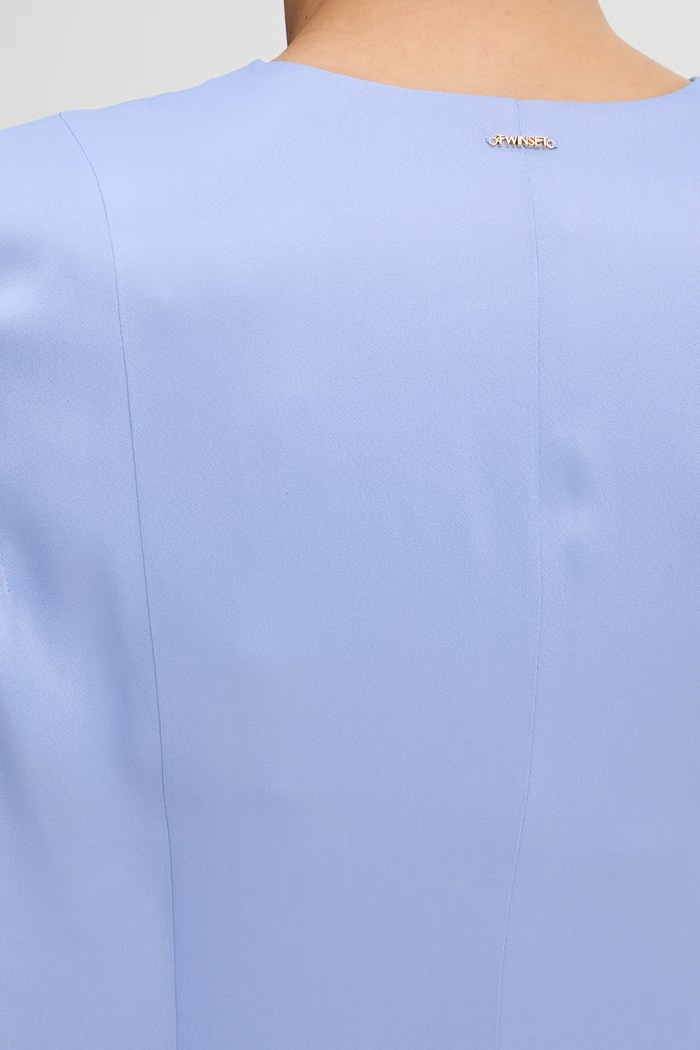 Twinset šaty z viskózy 261TP2370 modrá