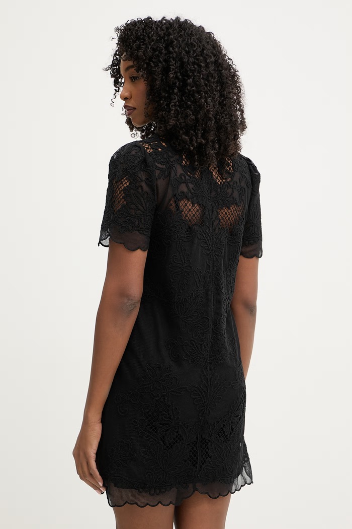 Îmbrăcăminte Twinset rochie cu bumbac 261TP2582 negru