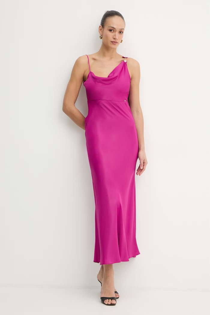 Twinset rochie din viscoză 261TP2760 roz SS26