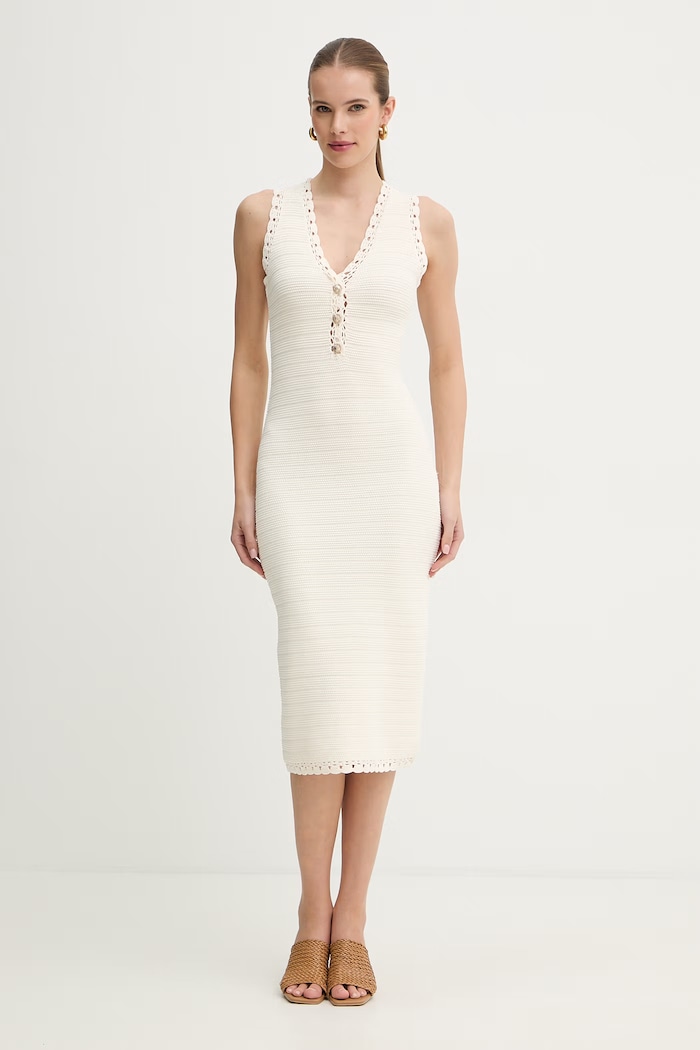 Obleka Twinset Našitek bež 261TP3073