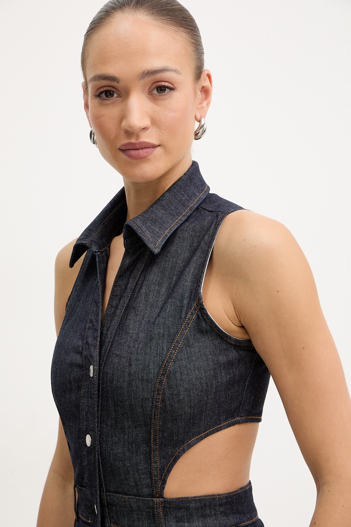 Twinset vestito di jeans blu navy 261AP2363