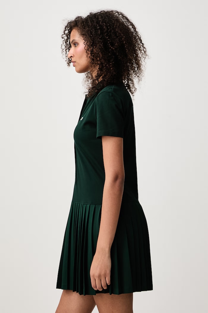 Sukienka z bawełną Lacoste EF1822 zielony