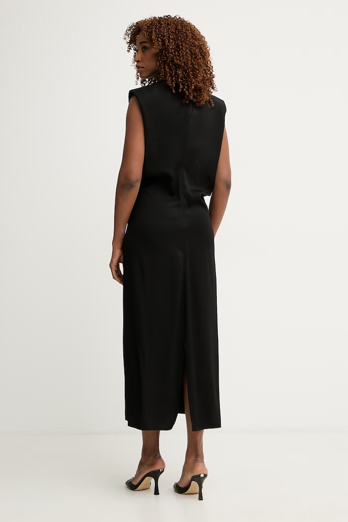 Odzież Trussardi sukienka z wiskozy 7491A001815N czarny