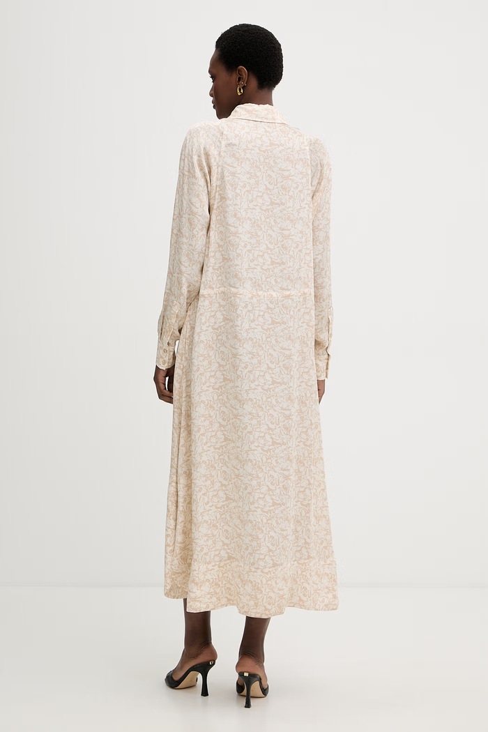 Îmbrăcăminte Trussardi rochie de vară cu vâscoză 7494A001818N bej