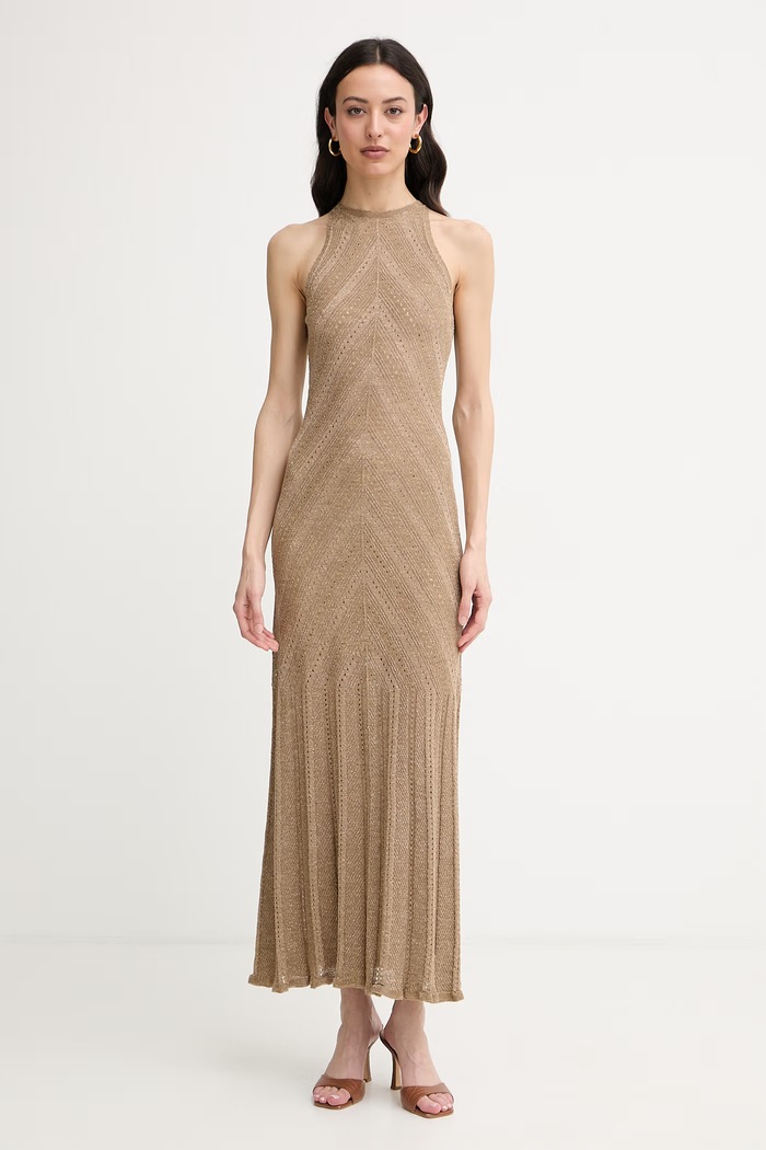 Twinset rochie de vară cu in aur 261TT3213