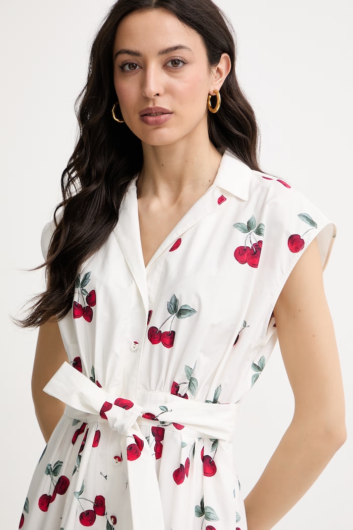 Twinset košeľové šaty bavlnené biela 261TT2590