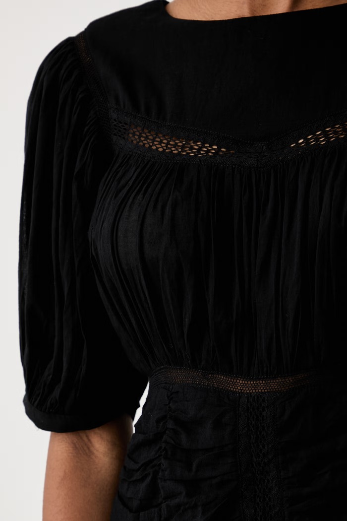 Twinset ντραπέ βαμβακερό 261TT2330 μαύρο