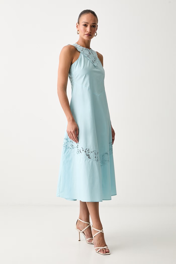 Twinset sukienka letnia bawełniana 261TT2032 niebieski SS26