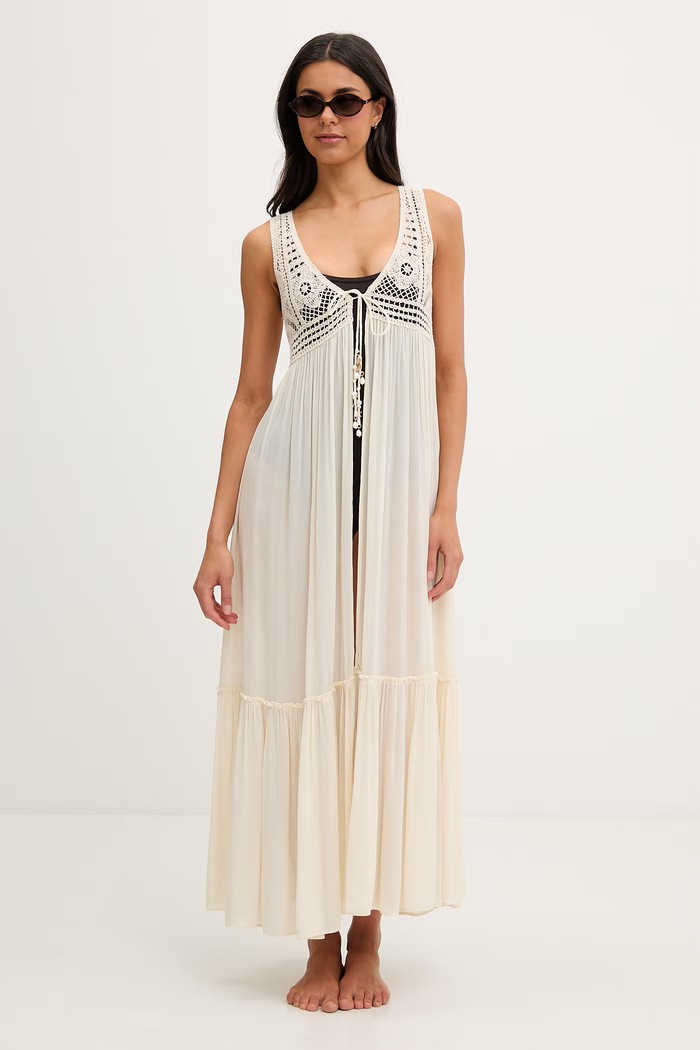 Twinset plážové šaty dámske 261LM2NGG béžová SS26