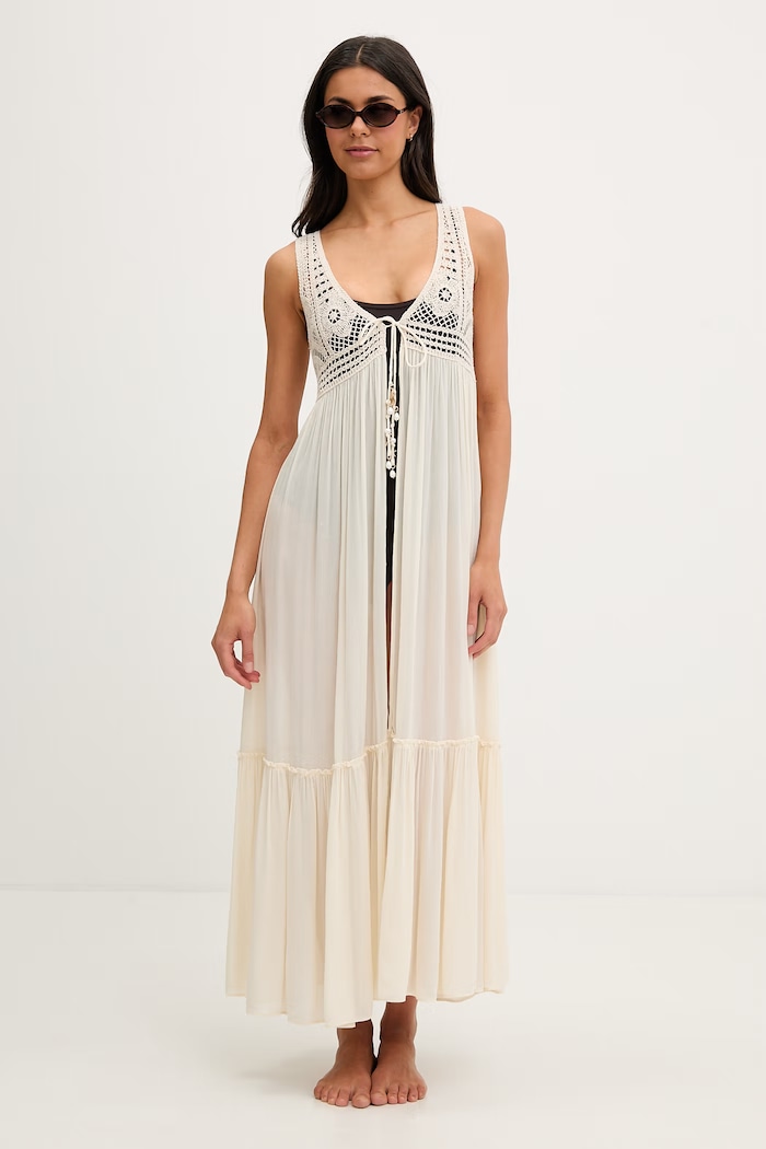 Twinset plážové šaty dámske 261LM2NGG béžová SS26