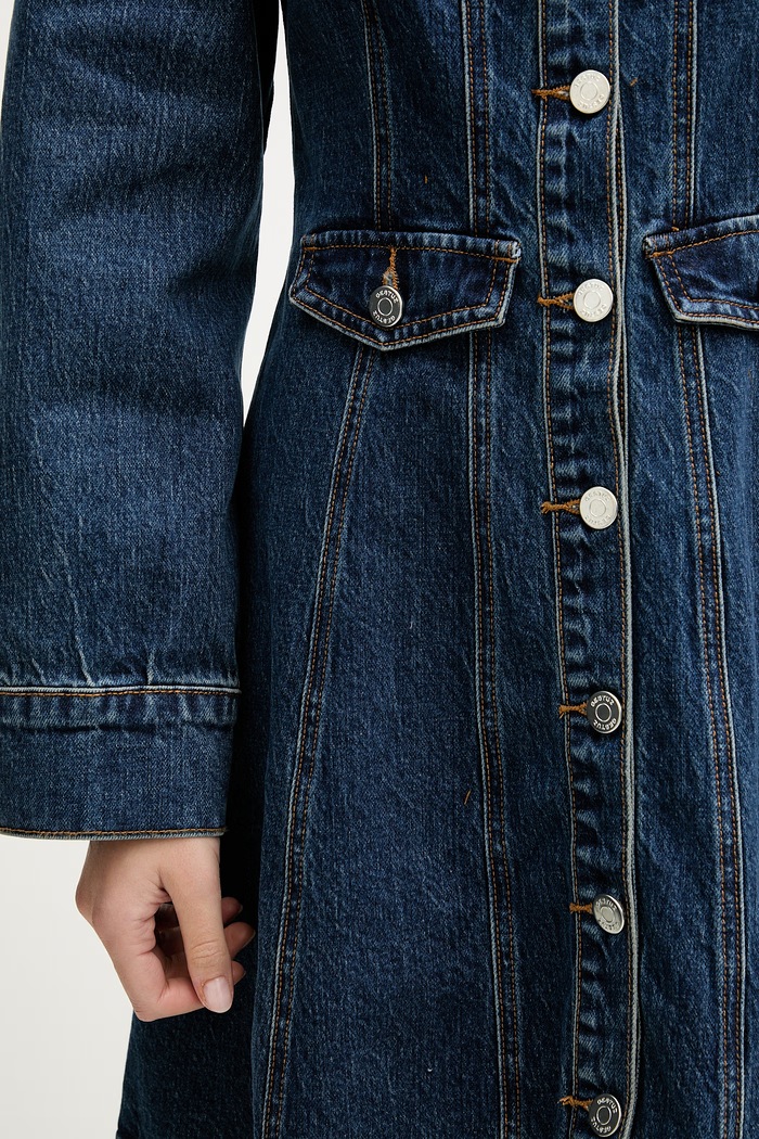 Gestuz rochie de denim 10911019 bleumarin