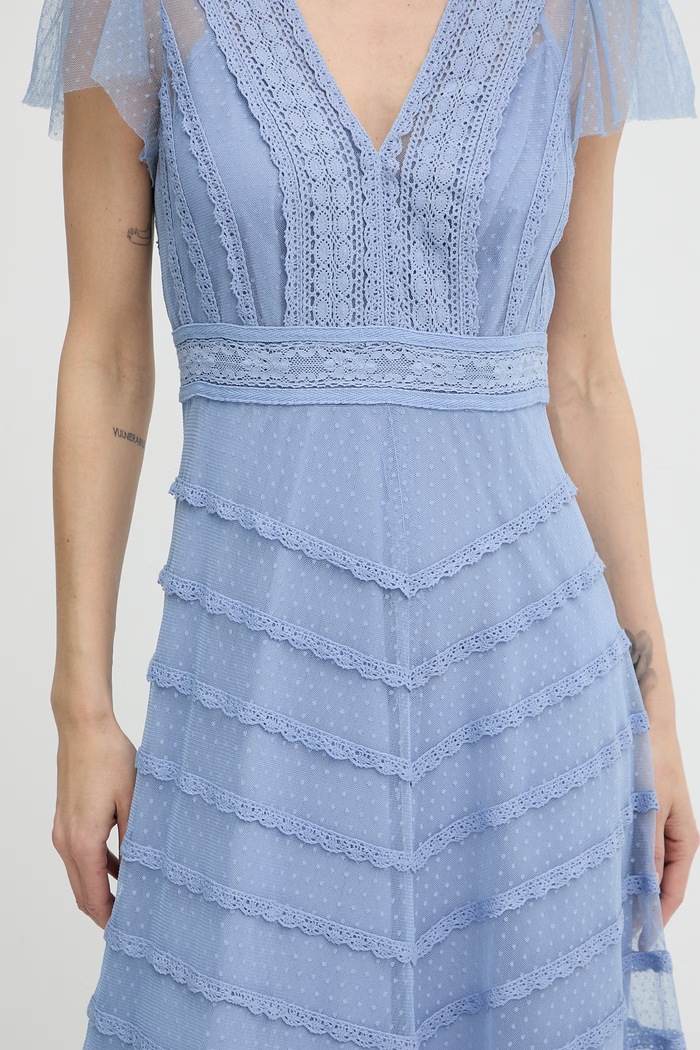 Luisa Spagnoli rochie bumbac Prontezza 542922 albastru