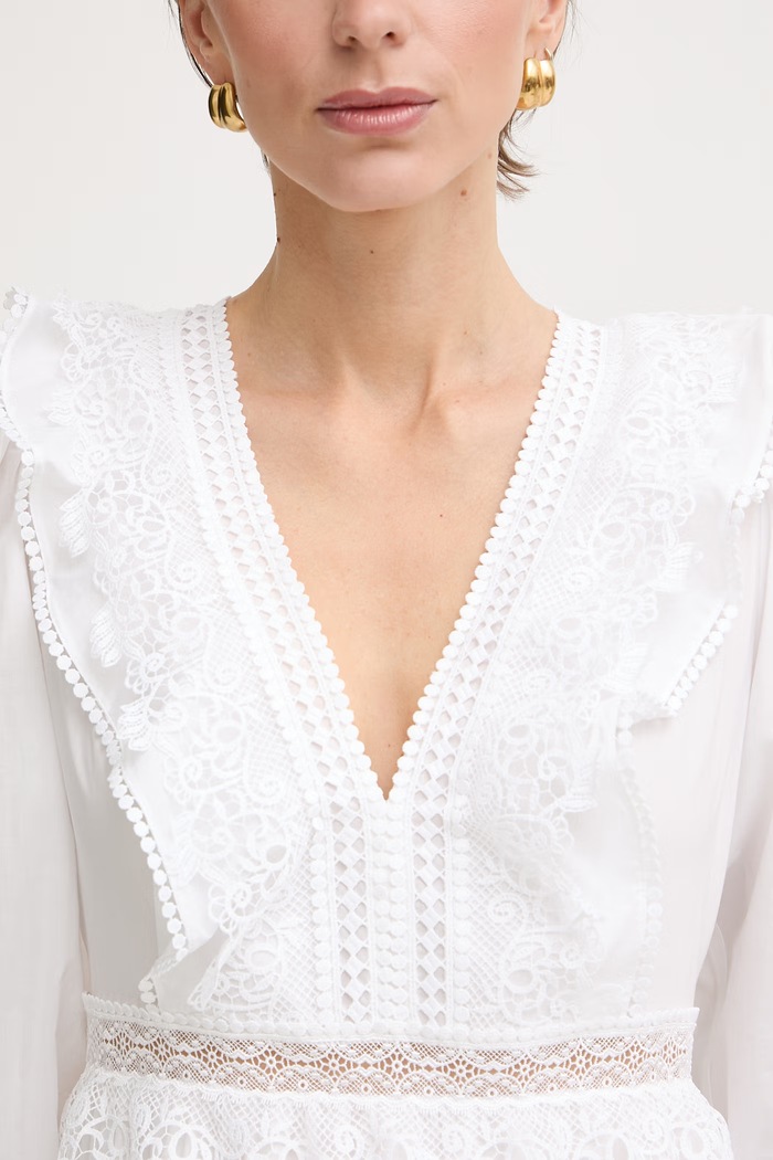 Luisa Spagnoli rochie din bumbac Processo 543230 bej