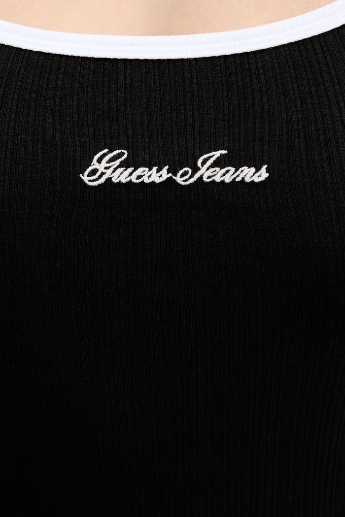 Guess Jeans priliehavé šaty W6GKY1.KF641 čierna