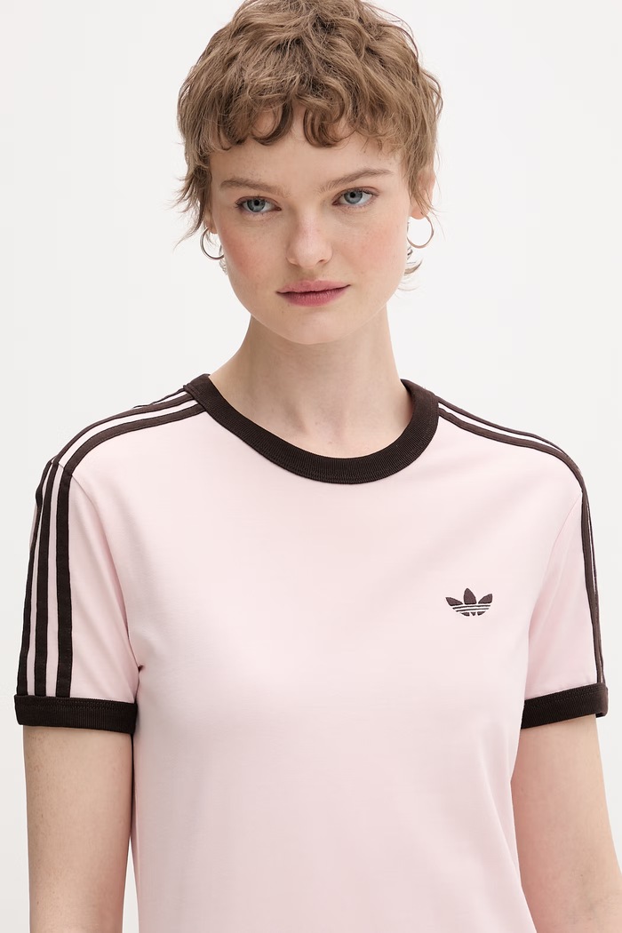 adidas Originals šaty bavlnené s elastanom ružová KC9014