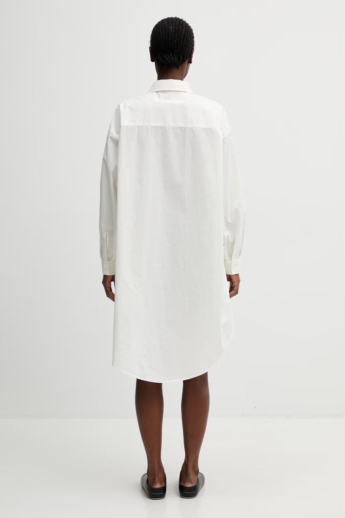 Odzież MM6 Maison Margiela Sukienka koszulowa bawełniana S52CT0797.M35256.101 beżowy