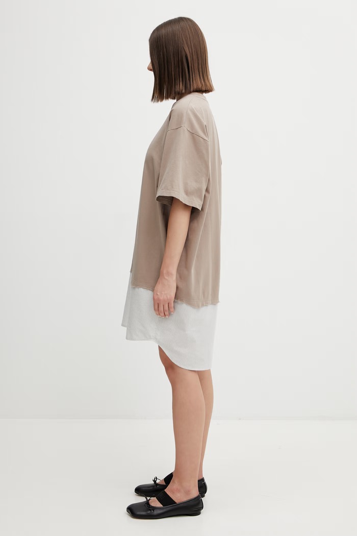 Рокля MM6 Maison Margiela S52DA0079.M20050.115 бежов SS26