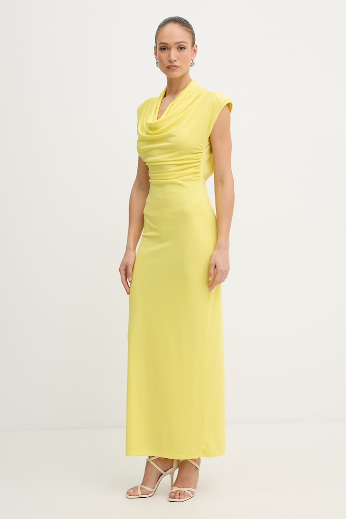 Fracomina rochie FS26SD3003W62601 galben SS26