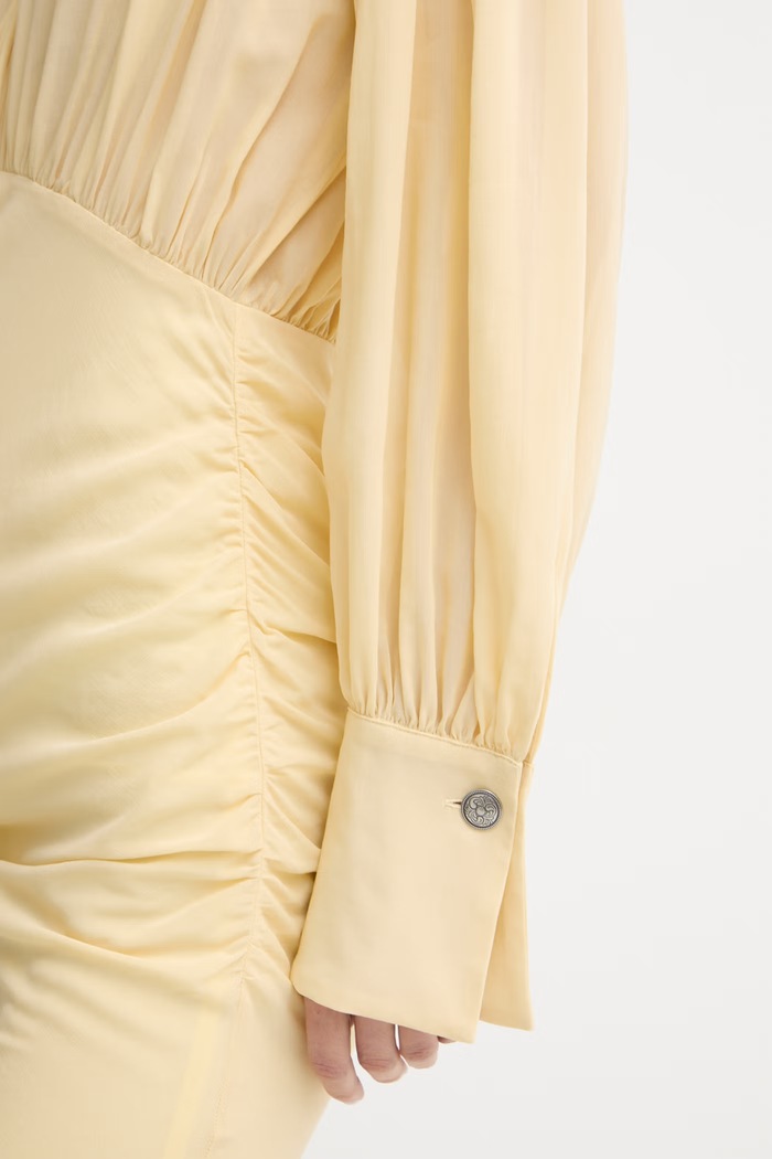 Pinko sukienka drapowana z wiskozą 106896.A3B2 żółty