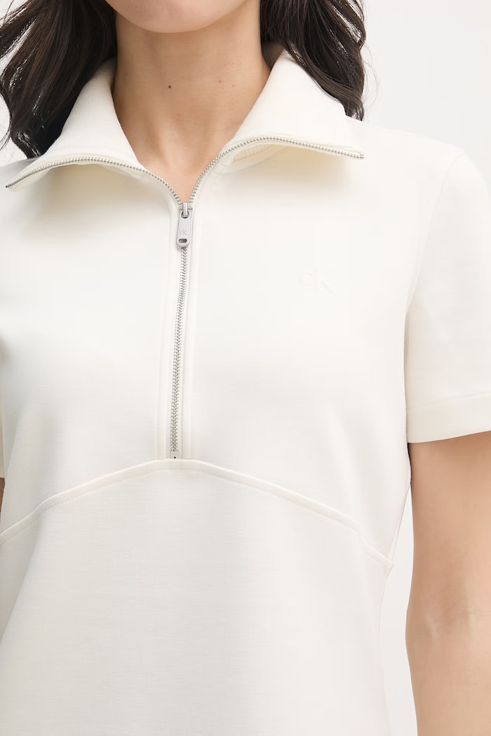 Calvin Klein Jeans šaty s viskózou LV044F207G béžová