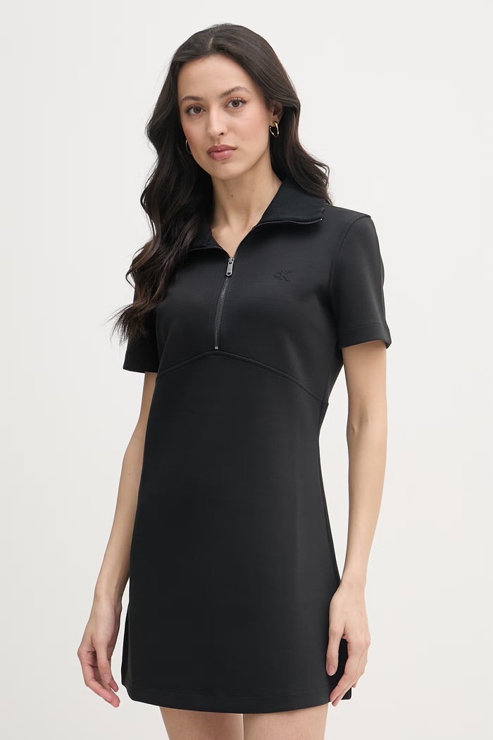 Calvin Klein Jeans šaty s viskózou čierna LV044F207G