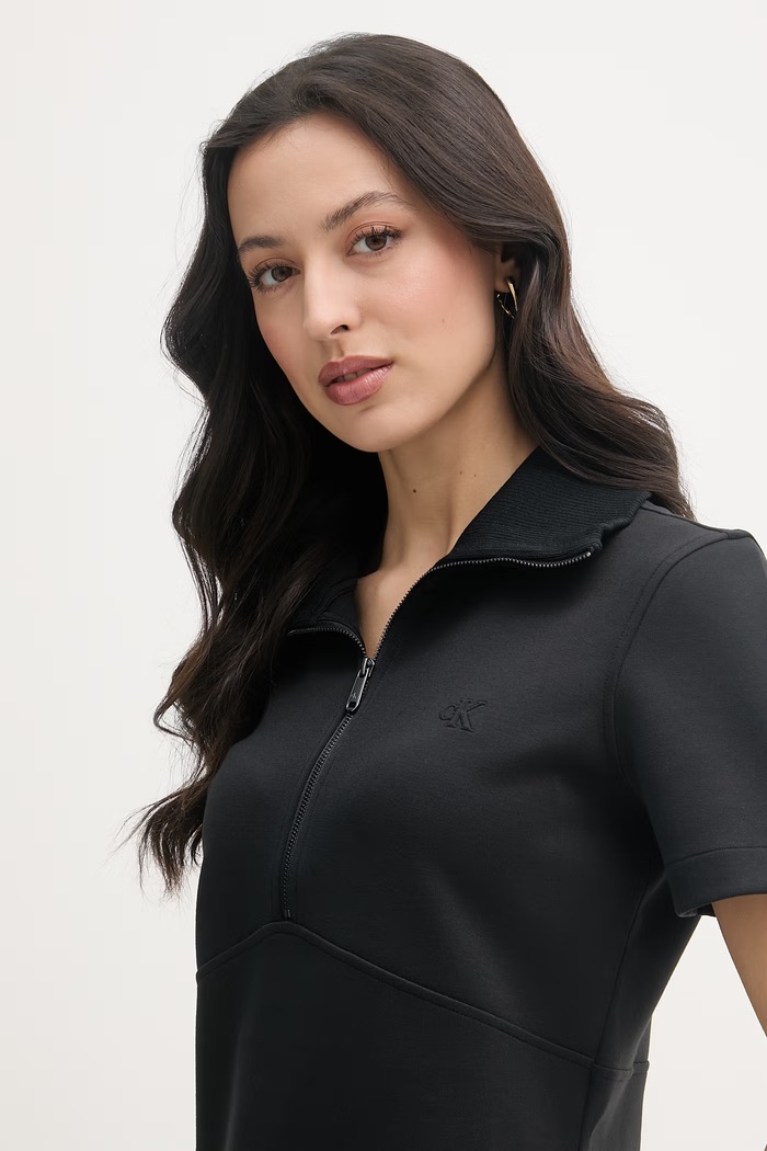 Calvin Klein Jeans šaty s viskózou čierna LV044F207G