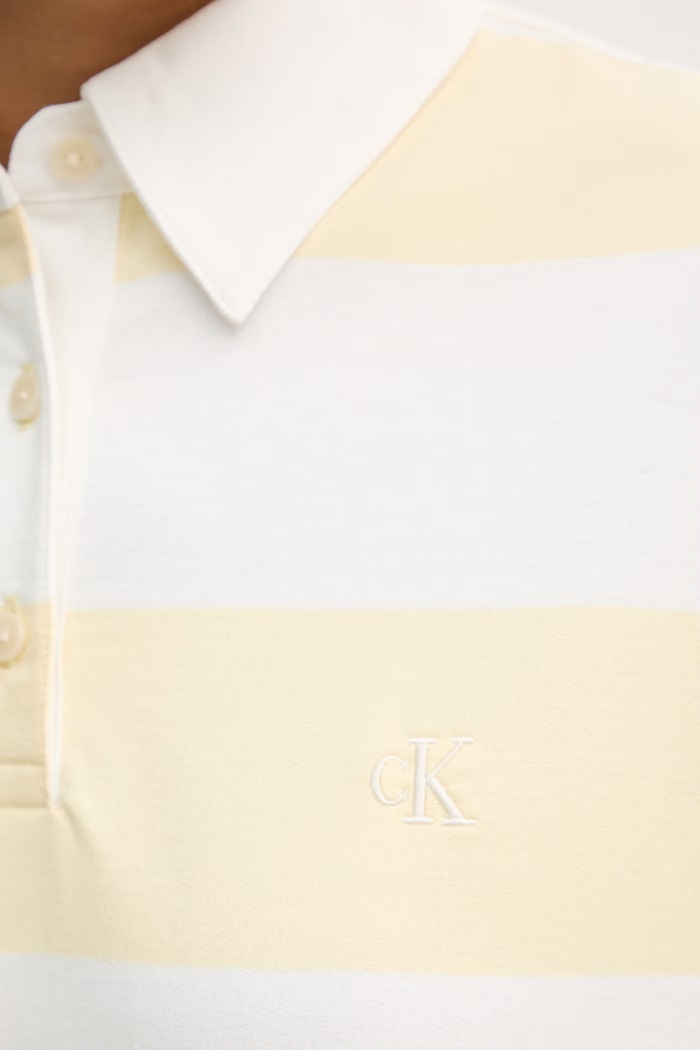 Calvin Klein Jeans φόρεμα βαμβακερό LV047F214G κίτρινο
