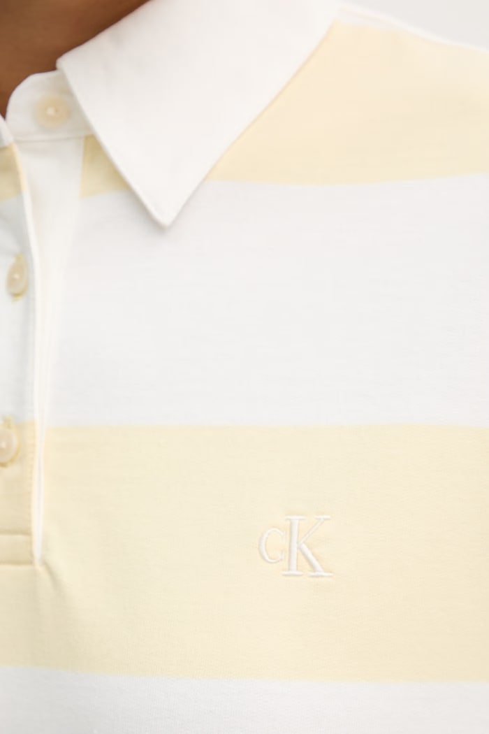 Calvin Klein Jeans φόρεμα βαμβακερό LV047F214G κίτρινο
