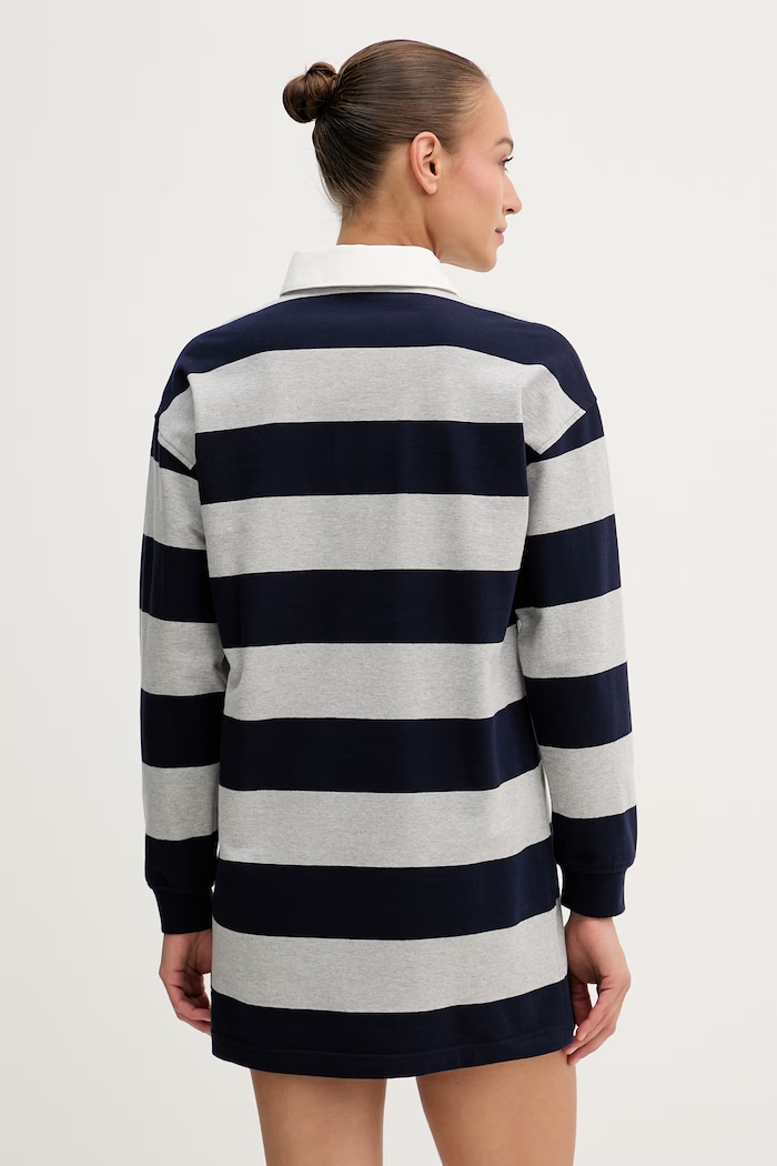 Calvin Klein Jeans ruha pamut LV047F214G sötétkék SS26