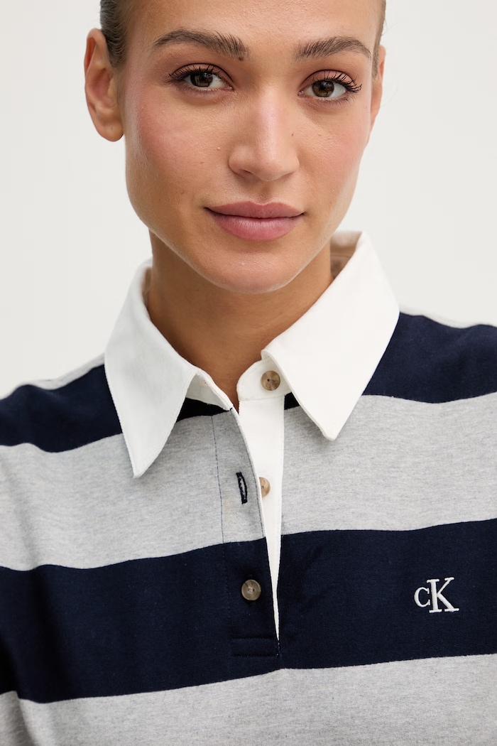 Calvin Klein Jeans ruha pamut sötétkék LV047F214G