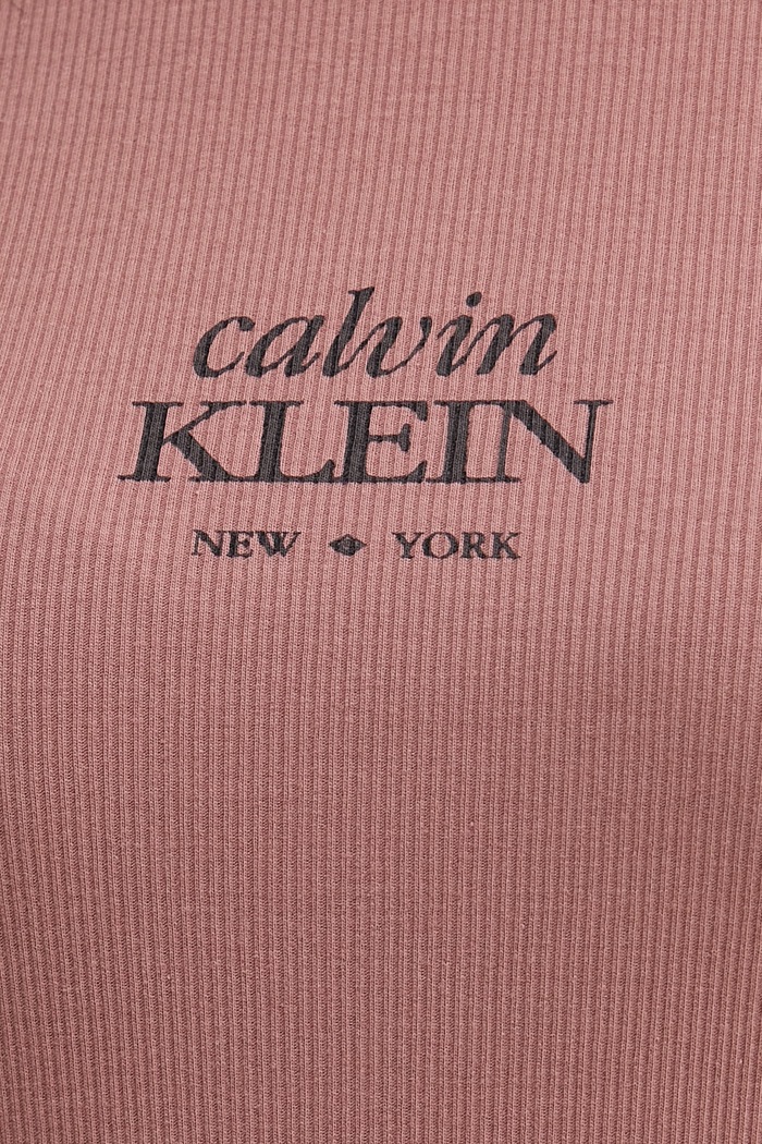 Calvin Klein Jeans rochie din bumbac cu elastan LV044F241G maro