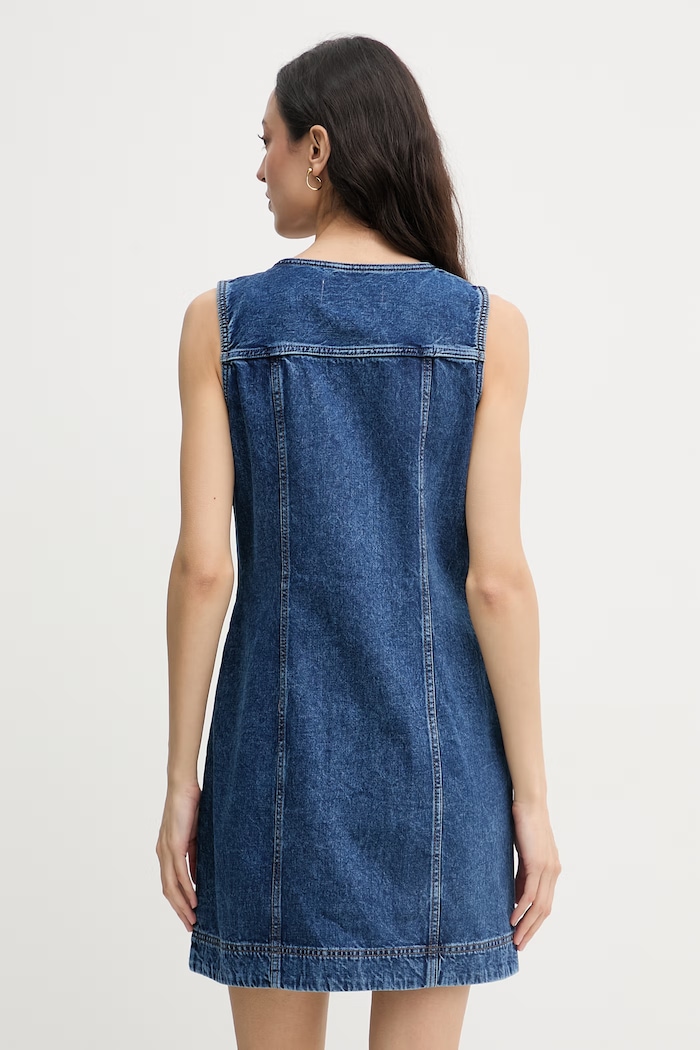 Oblečenie Calvin Klein Jeans šaty rifľové LV047F761G modrá