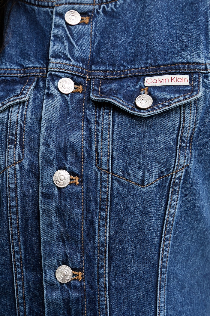 Calvin Klein Jeans šaty rifľové LV047F761G modrá