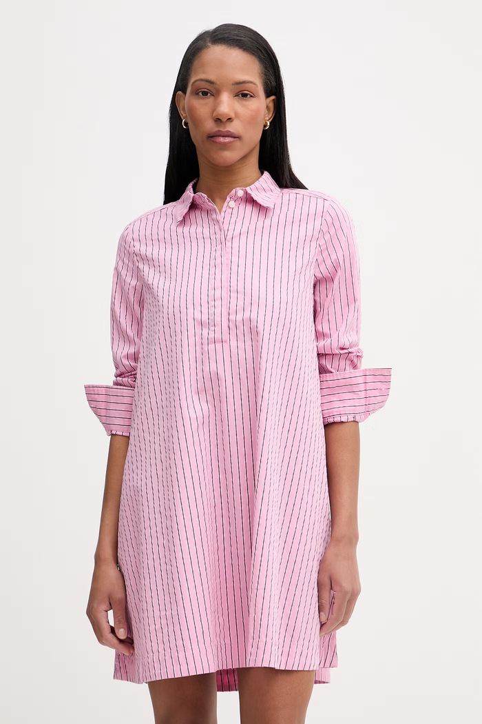 Marc O'Polo rochie tip cămașă cu lyocell roz 5000008249